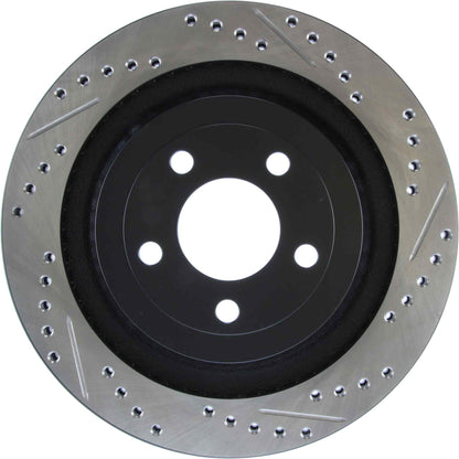 StopTech Sport Drilled/Slotted Brake Rotor; Rear Left