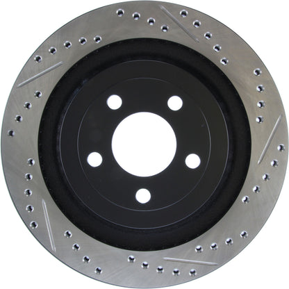 StopTech Sport Drilled/Slotted Brake Rotor; Rear Left