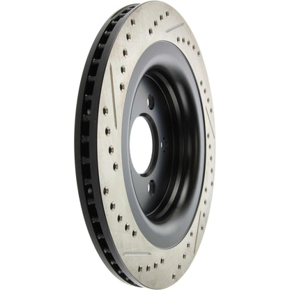 StopTech Sport Drilled/Slotted Brake Rotor; Rear Left