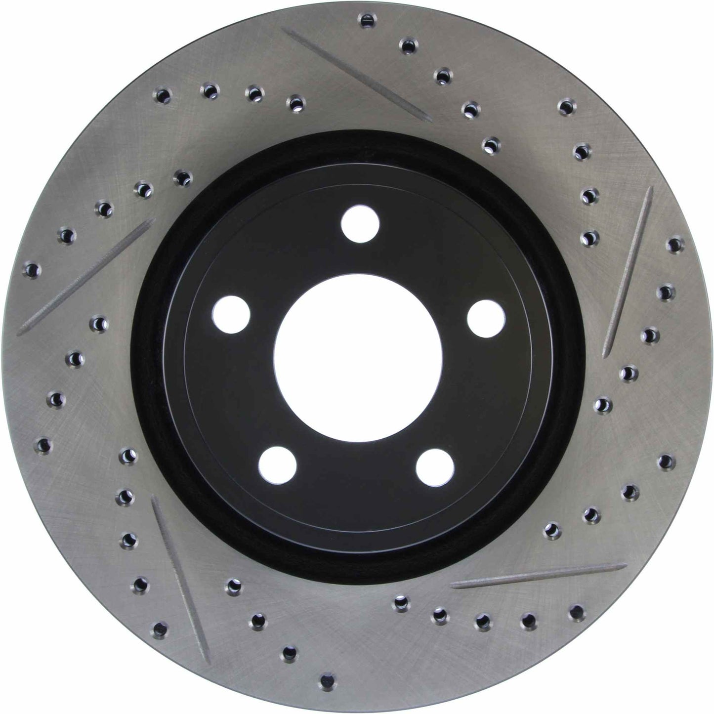 StopTech 15-17 Ford Mustang Sport Slotted & Drilled Left Right Rotor 127.61112L