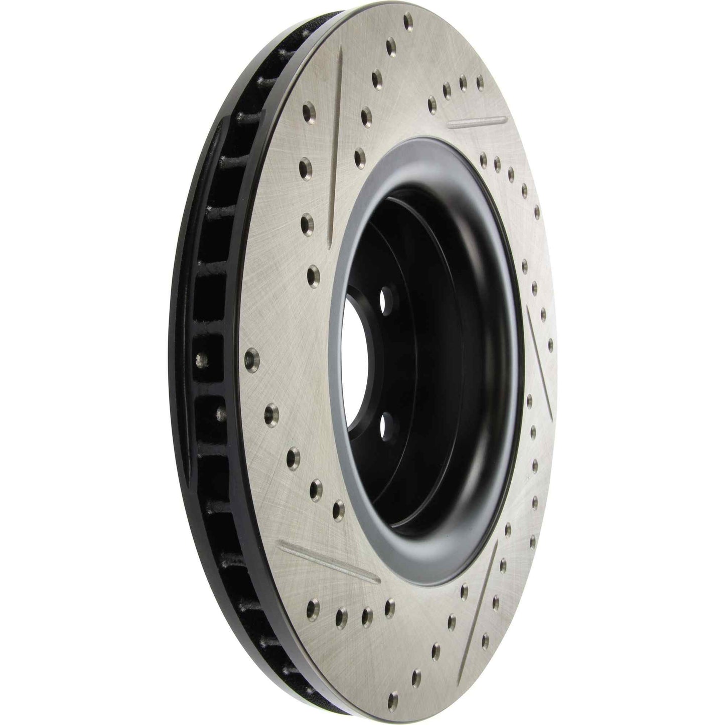 StopTech 15-17 Ford Mustang Sport Slotted & Drilled Left Right Rotor 127.61112L