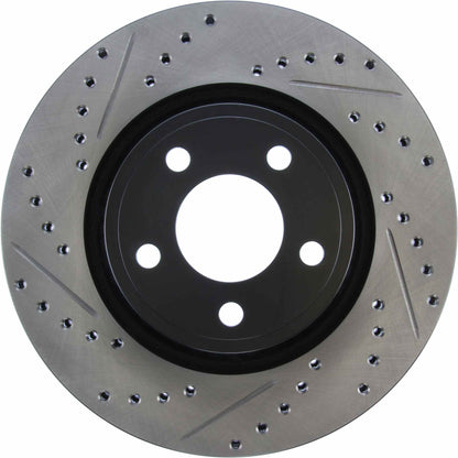 StopTech 15-17 Ford Mustang Sport Slotted & Drilled Front Right Rotor 127.61112R