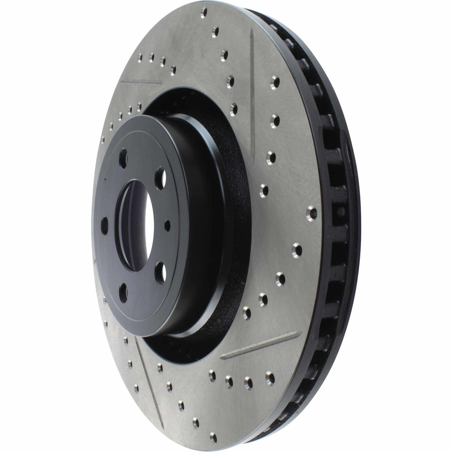 StopTech Slotted & Drilled Sport Brake Rotor - 2015 Ford Mustang Non-Brembo - Front Left 127.61114L