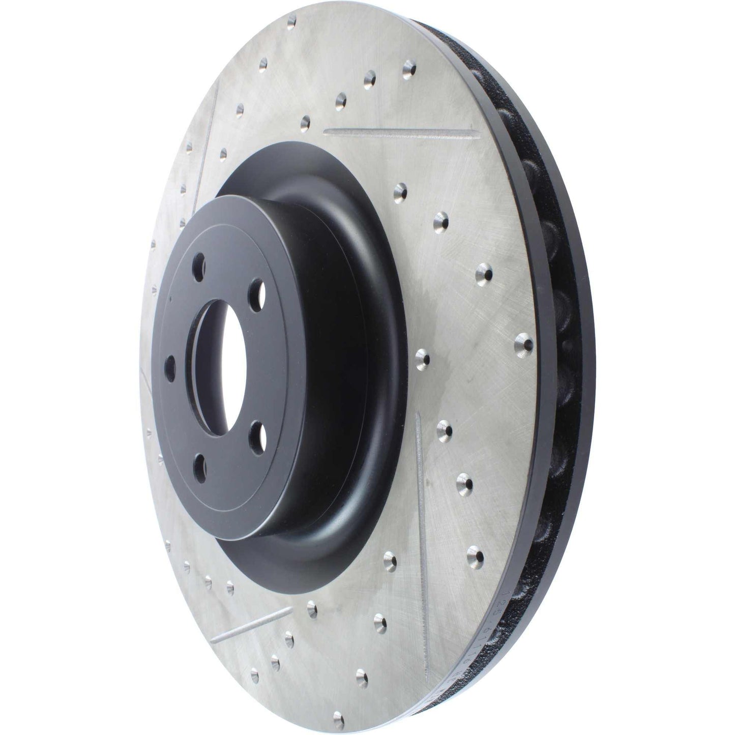 StopTech Sport Drilled/Slotted Brake Rotor; Front Right