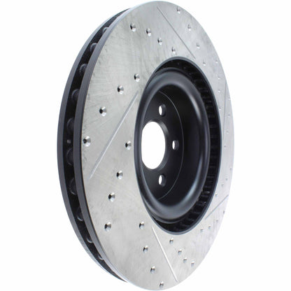 StopTech Sport Drilled/Slotted Brake Rotor; Front Right