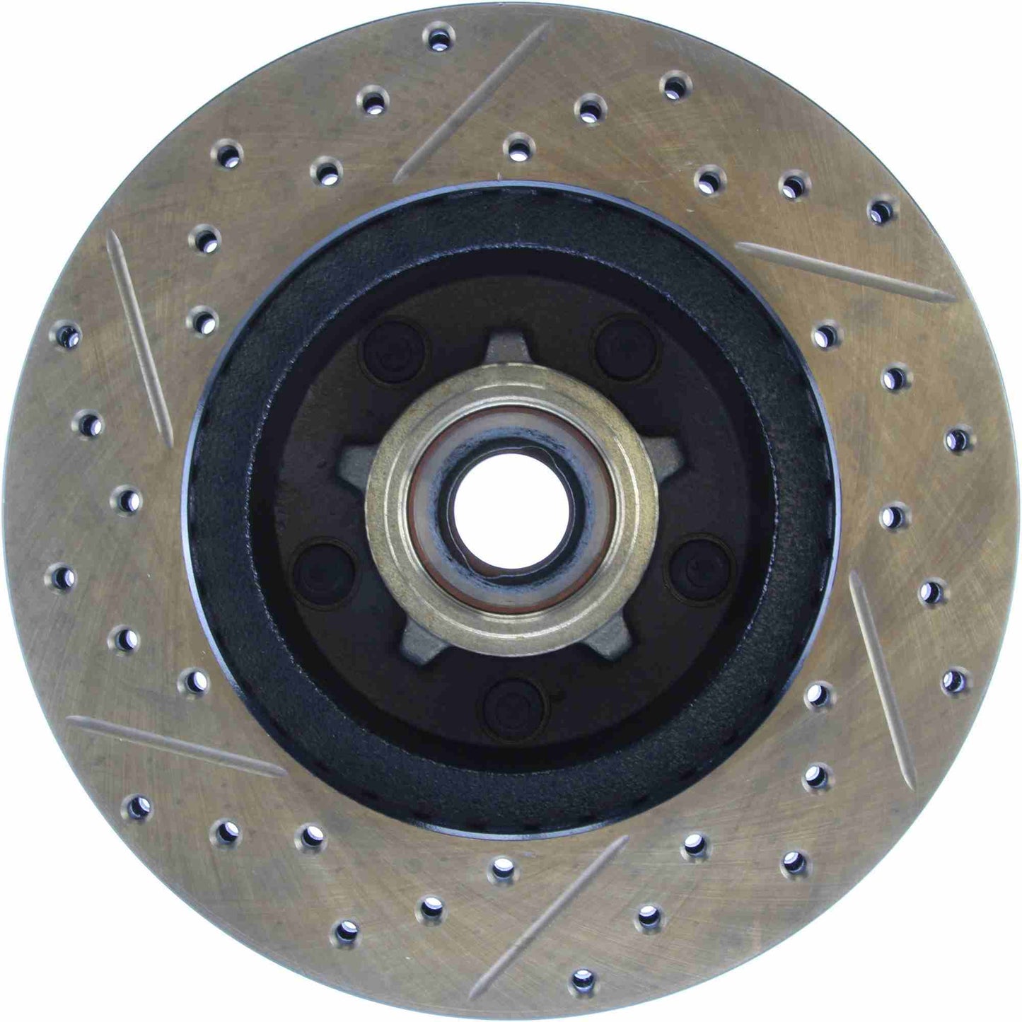 StopTech Sport Drilled/Slotted Brake Rotor; Front Left