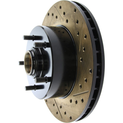 StopTech Sport Drilled/Slotted Brake Rotor; Front Left