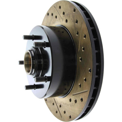 StopTech Sport Drilled/Slotted Brake Rotor; Front Left