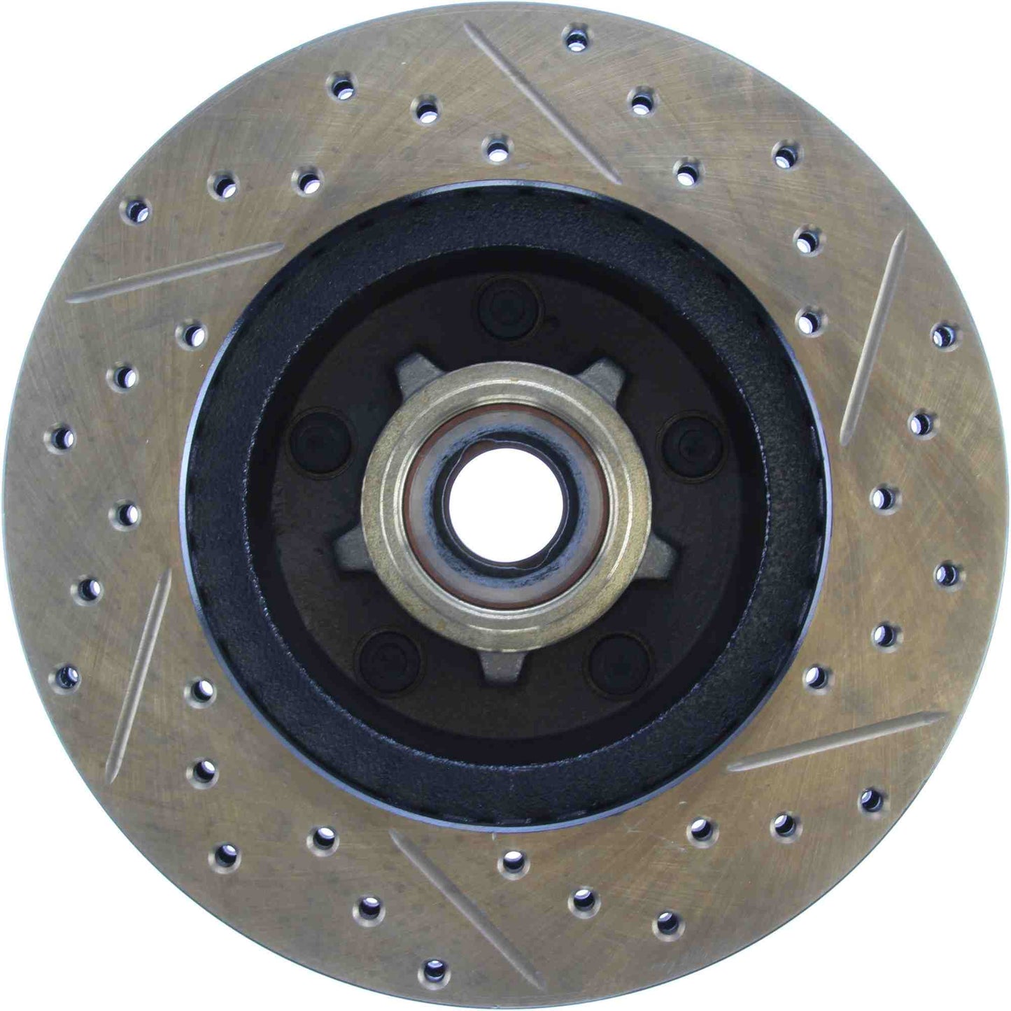 StopTech Sport Drilled/Slotted Brake Rotor; Front Right
