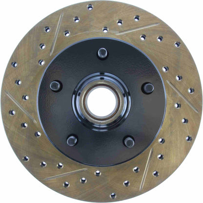 StopTech Sport Drilled/Slotted Brake Rotor; Front Right