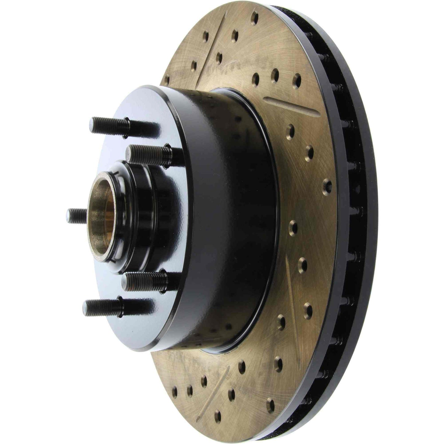 StopTech Sport Drilled/Slotted Brake Rotor; Front Right