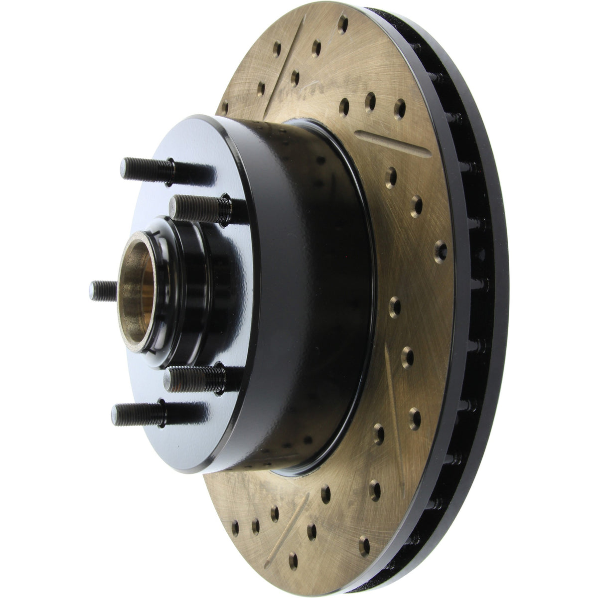 StopTech Sport Drilled/Slotted Brake Rotor; Front Right