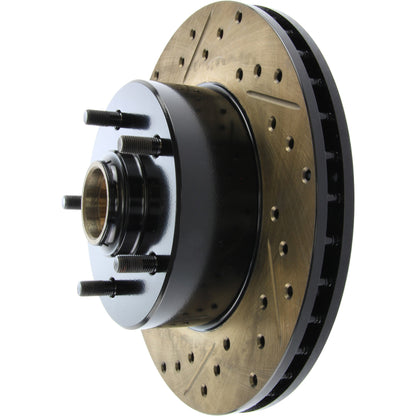 StopTech Sport Drilled/Slotted Brake Rotor; Front Right
