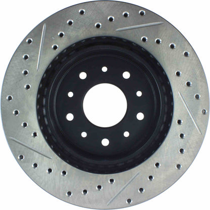 StopTech Sport Drilled/Slotted Brake Rotor; Front Left