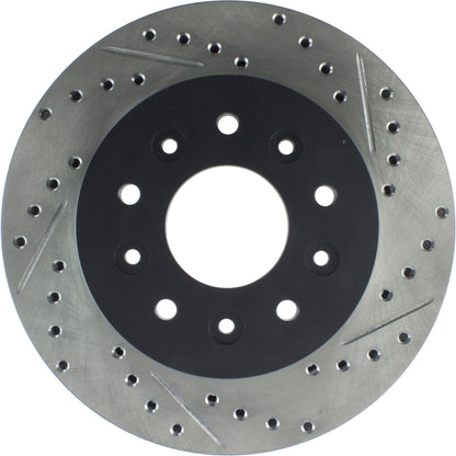 StopTech Sport Drilled/Slotted Brake Rotor; Front Left