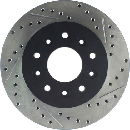 StopTech Sport Drilled/Slotted Brake Rotor; Front Left
