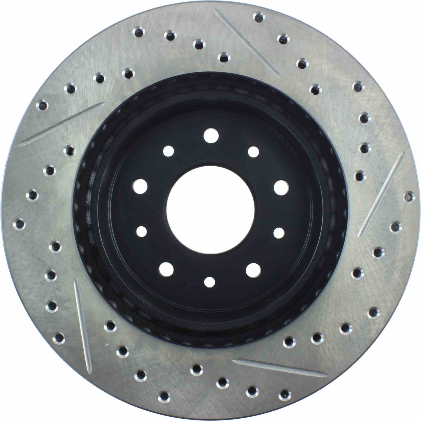 StopTech Sport Drilled/Slotted Brake Rotor; Front Right