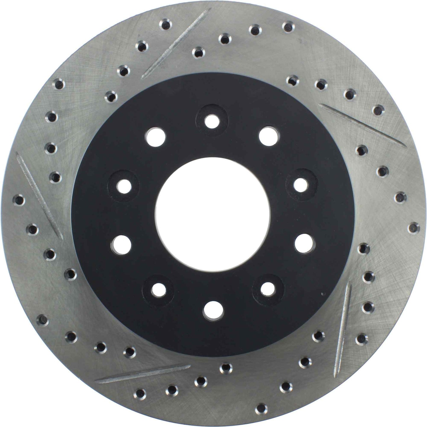 StopTech Sport Drilled/Slotted Brake Rotor; Front Right