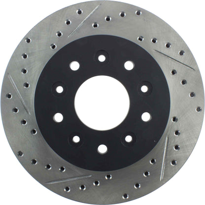 StopTech Sport Drilled/Slotted Brake Rotor; Front Right