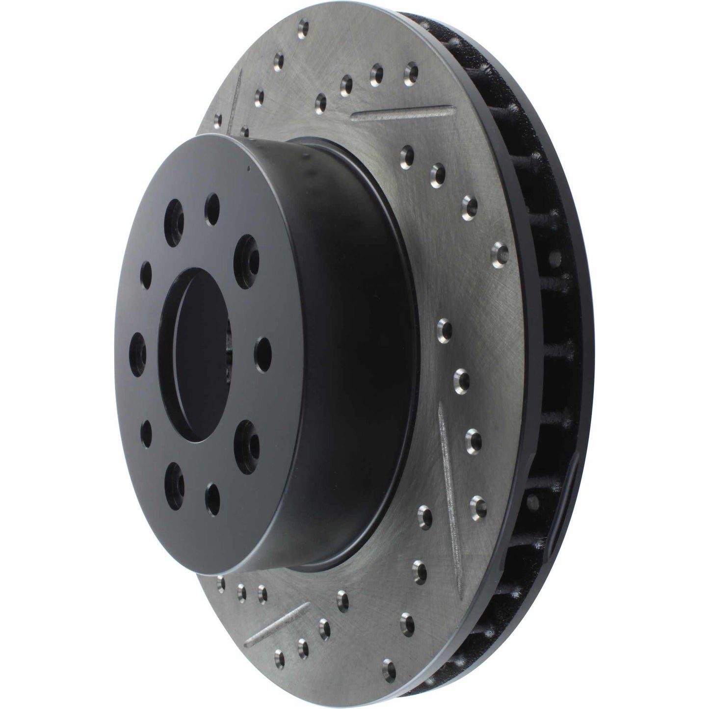 StopTech Sport Drilled/Slotted Brake Rotor; Front Right