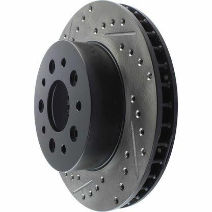 StopTech Sport Drilled/Slotted Brake Rotor; Front Right