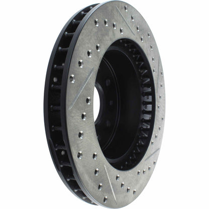 StopTech Sport Drilled/Slotted Brake Rotor; Front Right