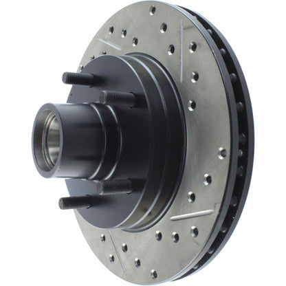StopTech Sport Drilled/Slotted Brake Rotor; Front Left