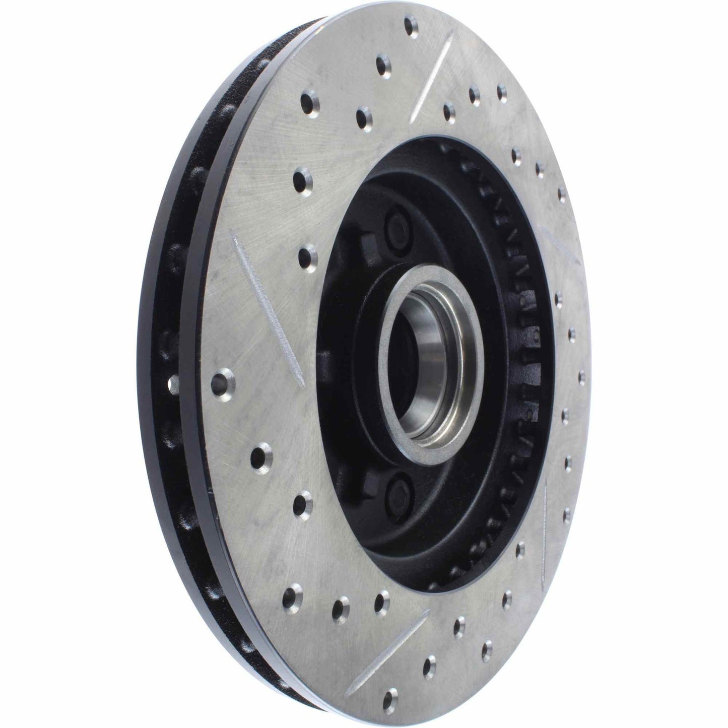 StopTech Sport Drilled/Slotted Brake Rotor; Front Left