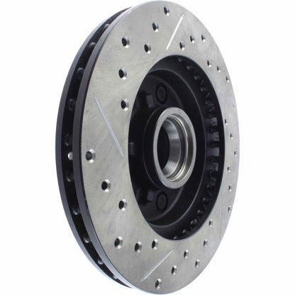 StopTech Sport Drilled/Slotted Brake Rotor; Front Left