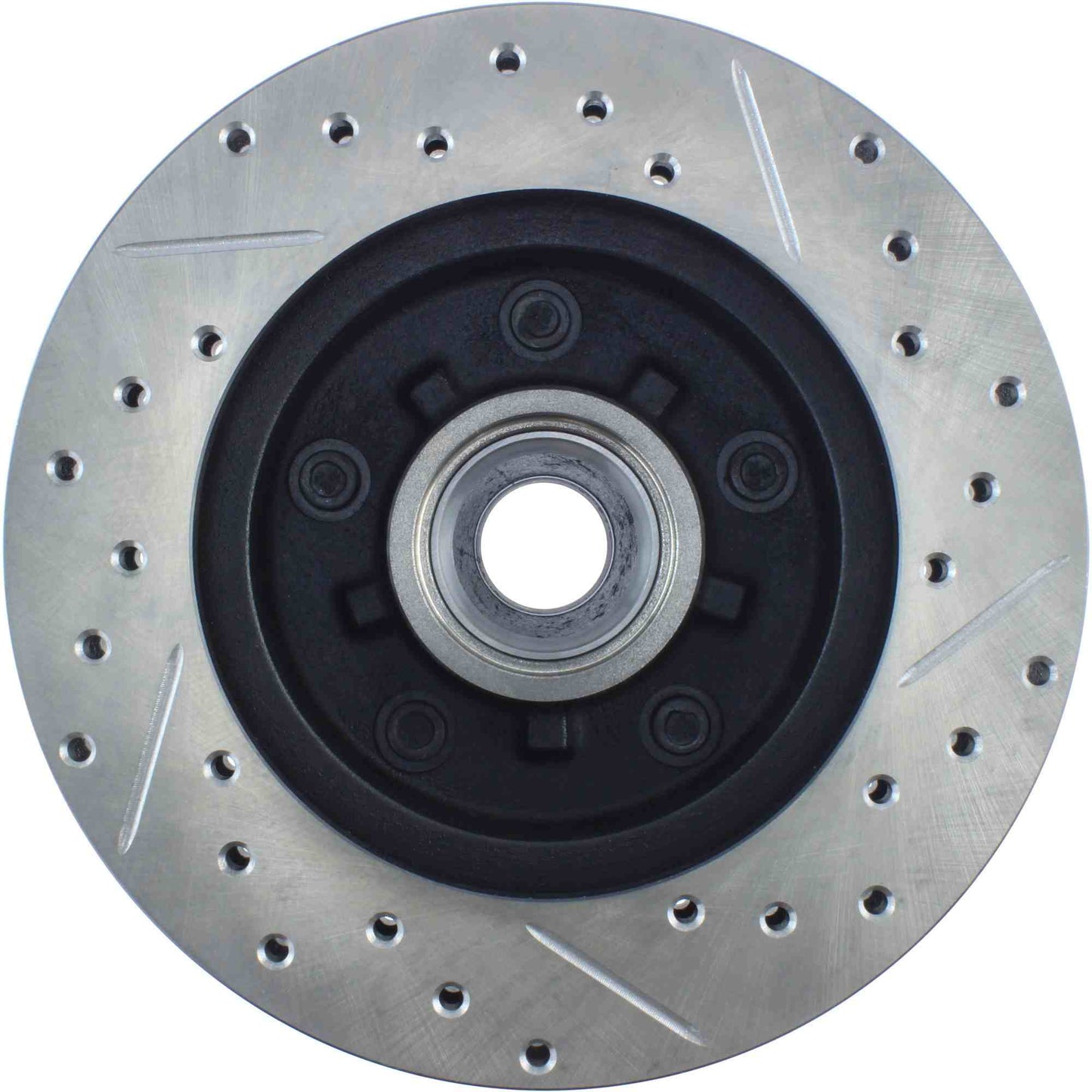 StopTech Sport Drilled/Slotted Brake Rotor; Front Right