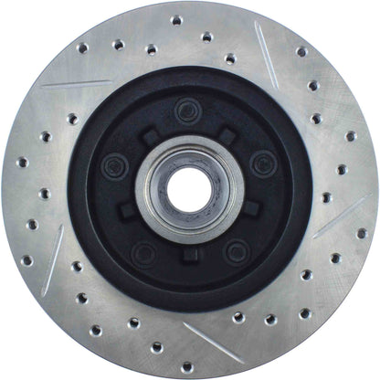 StopTech Sport Drilled/Slotted Brake Rotor; Front Right