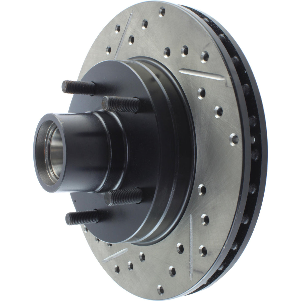 StopTech Sport Drilled/Slotted Brake Rotor; Front Right