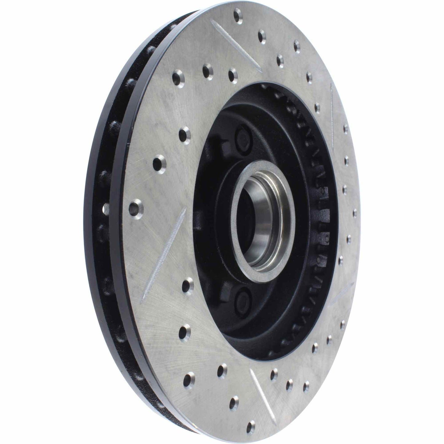 StopTech Sport Drilled/Slotted Brake Rotor; Front Right