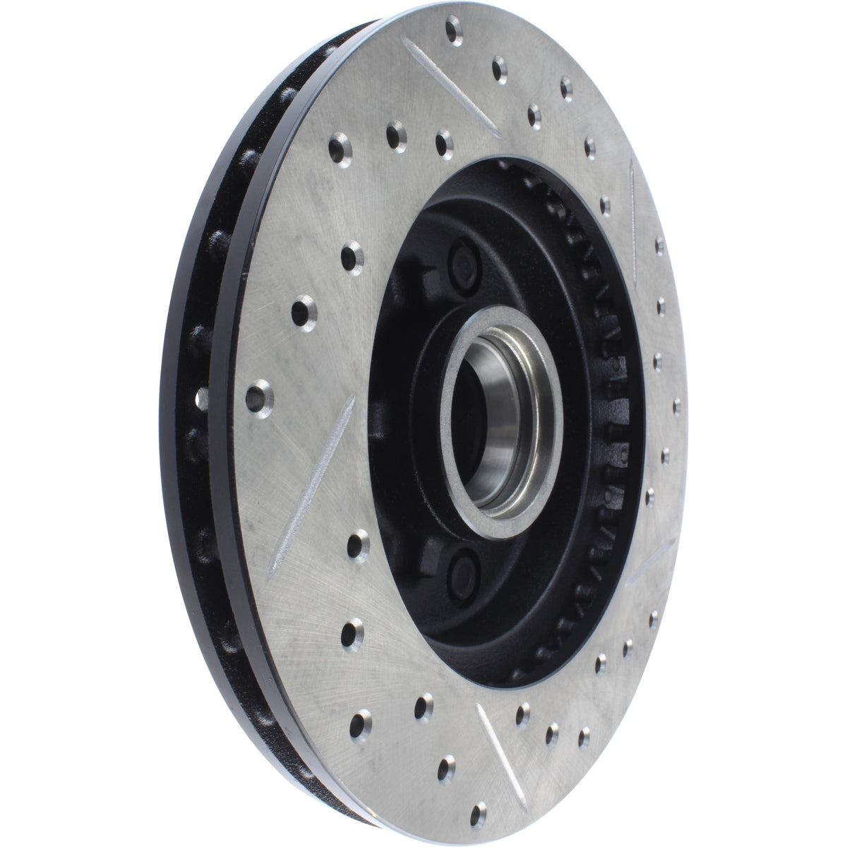 StopTech Sport Drilled/Slotted Brake Rotor; Front Right