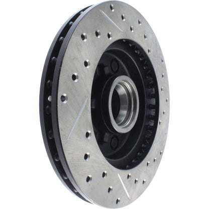 StopTech Sport Drilled/Slotted Brake Rotor; Front Right
