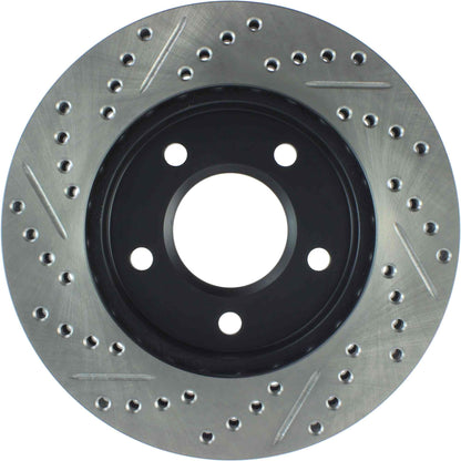 StopTech Sport Drilled/Slotted Brake Rotor; Front Left