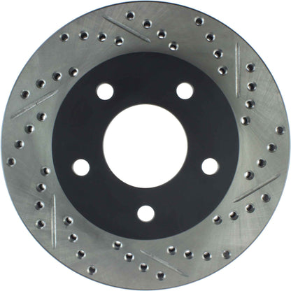 StopTech Sport Drilled/Slotted Brake Rotor; Front Left