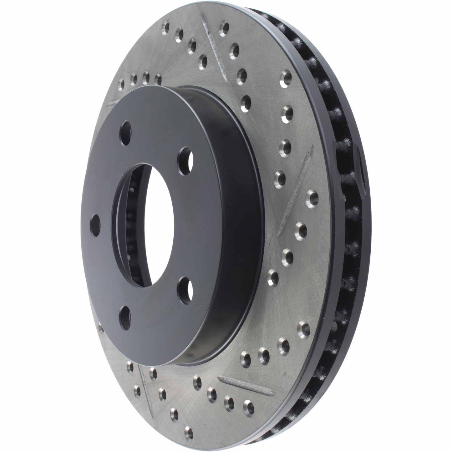 StopTech Sport Drilled/Slotted Brake Rotor; Front Left
