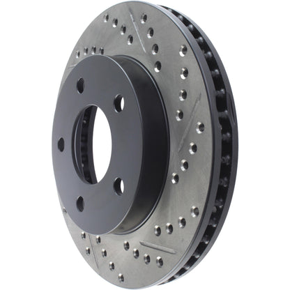 StopTech Sport Drilled/Slotted Brake Rotor; Front Left