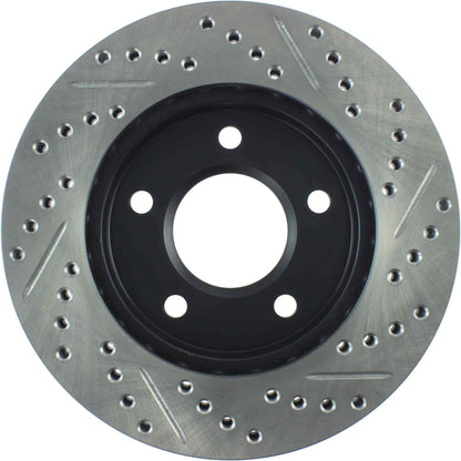 StopTech  Sport Drilled/Slotted Brake Rotor; Front Right