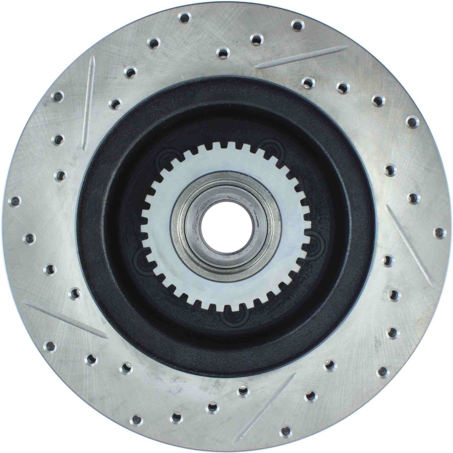 StopTech Sport Drilled/Slotted Brake Rotor; Front Left