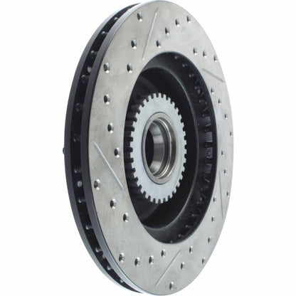 StopTech Sport Drilled/Slotted Brake Rotor; Front Left