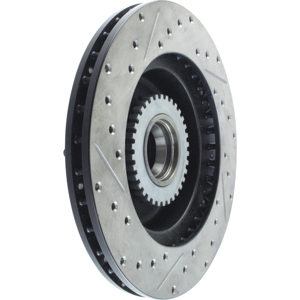 StopTech Sport Drilled/Slotted Brake Rotor; Front Left