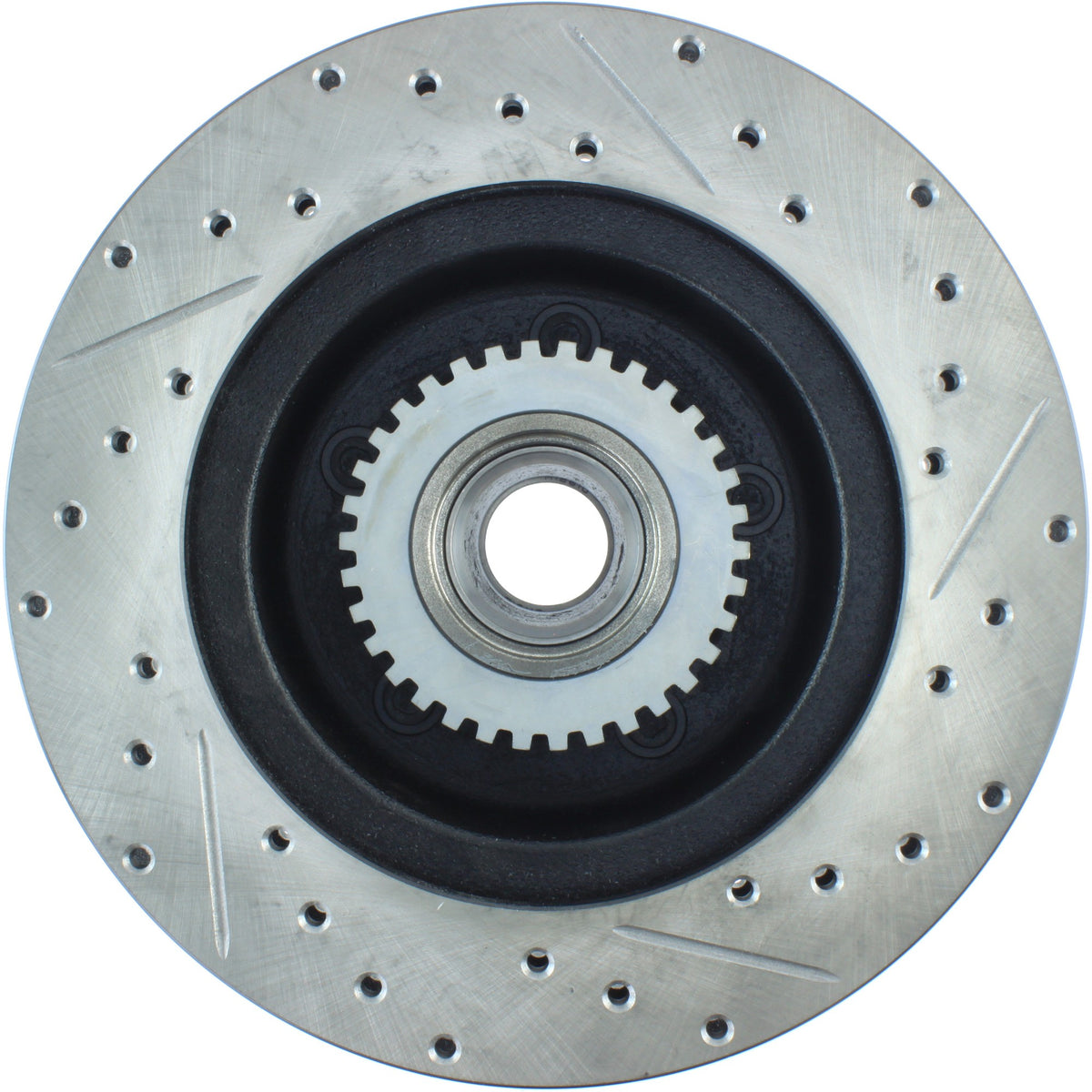 StopTech Sport Drilled/Slotted Brake Rotor; Front Right