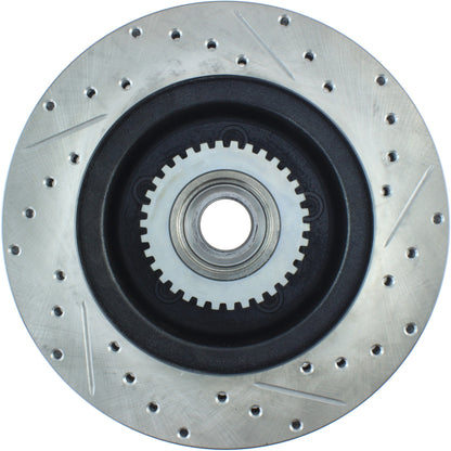 StopTech Sport Drilled/Slotted Brake Rotor; Front Right