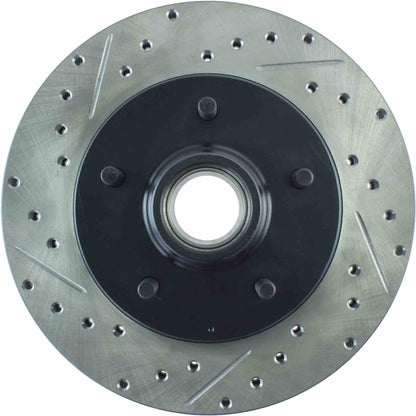 StopTech Sport Drilled/Slotted Brake Rotor; Front Right