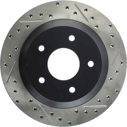 StopTech Sport Drilled/Slotted Brake Rotor; Front Left