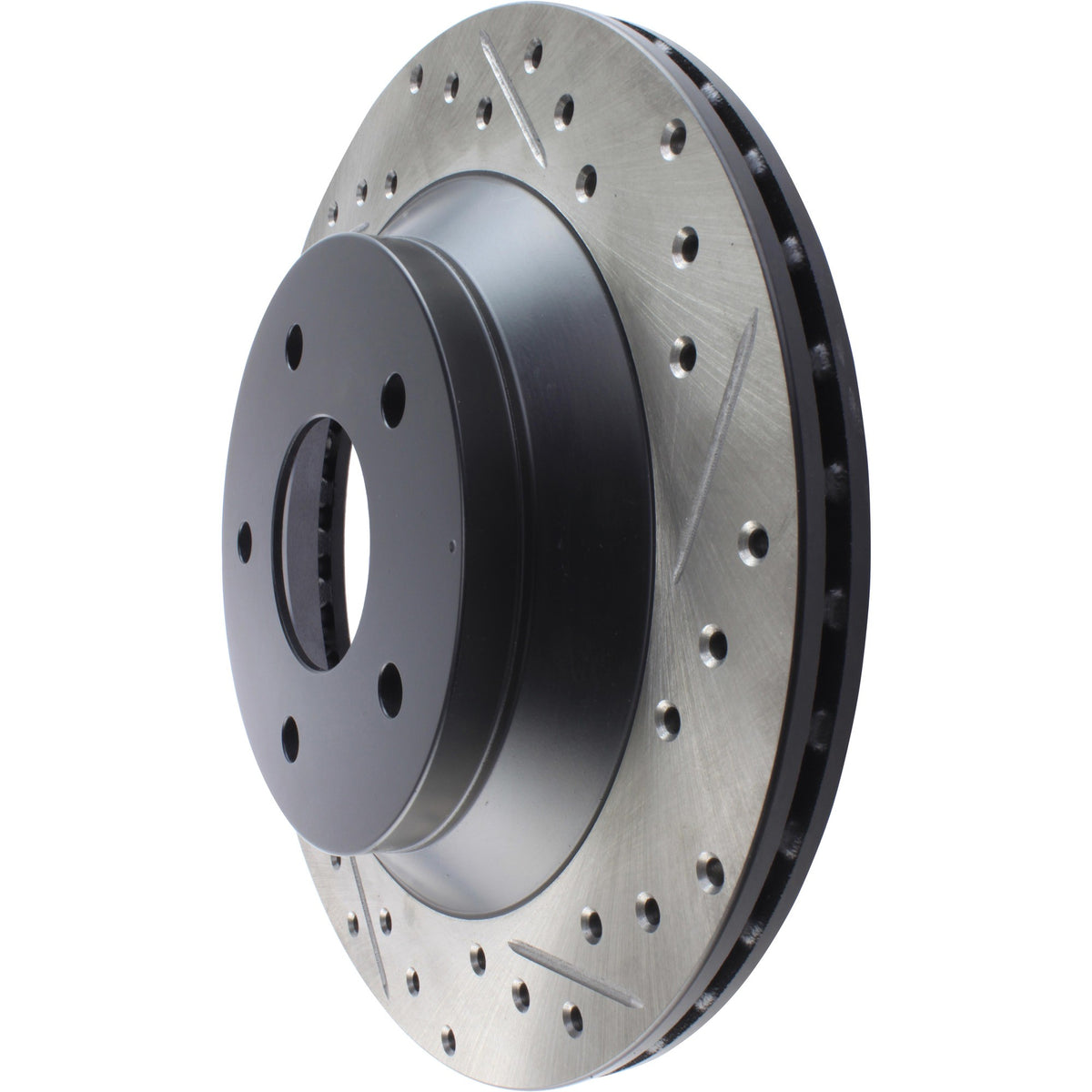StopTech Sport Drilled/Slotted Brake Rotor; Front Left