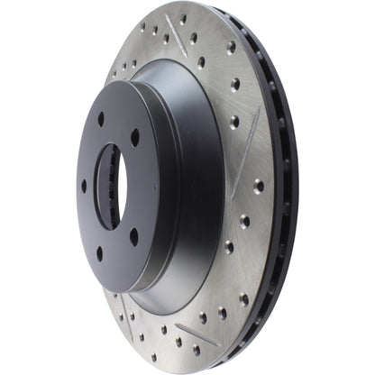 StopTech Sport Drilled/Slotted Brake Rotor; Front Left