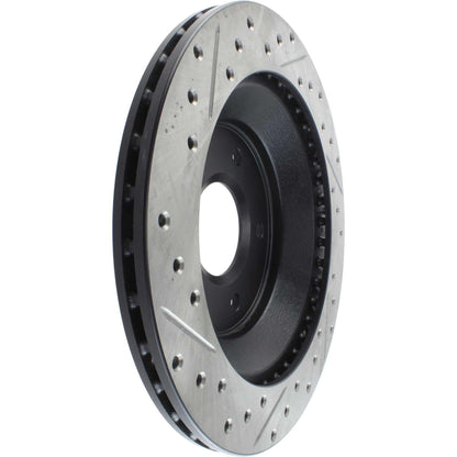 StopTech Sport Drilled/Slotted Brake Rotor; Front Left